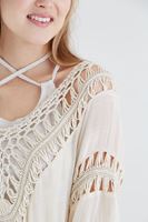 Bayan Bej Püsküllü Elbise