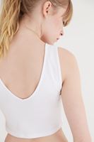 Bayan Beyaz Tül Detaylı Kısa Üst