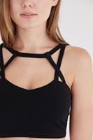 Bayan Siyah Çapraz Askı Detaylı Büstiyer