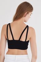 Bayan Siyah Çapraz Askı Detaylı Büstiyer