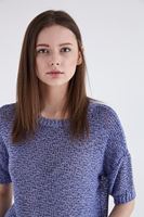 Bayan Mor Truvakar Kol Kısa Triko