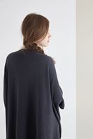 Bayan Siyah Dökümlü Uzun Hırka