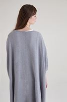 Bayan Gri Dökümlü Uzun Hırka