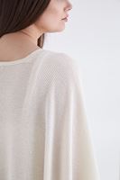 Bayan Krem Dökümlü Uzun Hırka