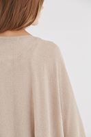 Bayan Krem Dökümlü Uzun Hırka