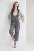 Bayan Füme Çapraz Askılı Tulum