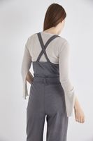 Bayan Füme Çapraz Askılı Tulum