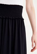 Bayan Siyah Beli Lastikli Uzun Etek