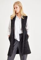 Bayan Siyah Yün Yelek