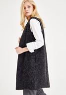 Bayan Siyah Yün Yelek