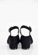 Bayan Siyah Arkası Açık Topuklu Ayakkabı