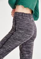 Bayan Gri Şerit Detaylı Bol Pantolon