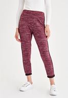 Bayan Mor Şerit Detaylı Bol Pantolon