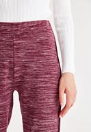 Bayan Mor Şerit Detaylı Bol Pantolon