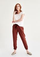 Bayan Krem Fırfır Detaylı Bluz