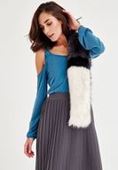 Bayan Mavi Omuz Detaylı Uzun Kollu Bluz