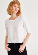 Bayan Beyaz Pamuk Tişört