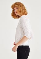 Bayan Beyaz Pamuk Tişört