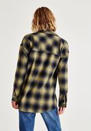 Bayan Çok Renkli Ekose Desenli Bol Gömlek