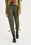 Bayan Yeşil Bilek Detaylı Bol Pantolon