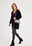 Bayan Mor Uzun Kollu V Yaka Tişört