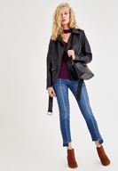 Bayan Mor Choker Detaylı Triko