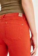 Bayan Kırmızı Düşük Bel Boru Paça Pantolon