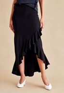 Bayan Siyah Kruvaze Kesim Etek