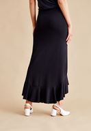Bayan Siyah Kruvaze Kesim Etek