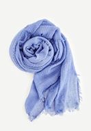 Bayan Mavi İp Detaylı Şal