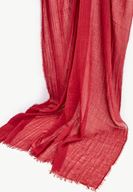 Bayan Bordo İp Detaylı Şal