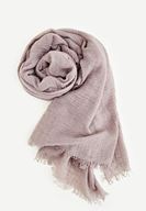 Bayan Krem İp Detaylı Şal