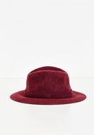 Bayan Bordo Kurdele Detaylı Şapka