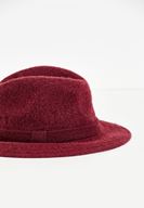 Bayan Bordo Kurdele Detaylı Şapka