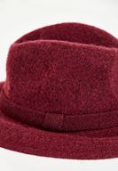 Bayan Bordo Kurdele Detaylı Şapka