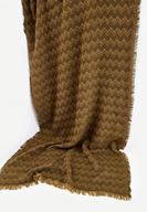 Bayan Çok Renkli Zigzag Desenli Püskül Detaylı Şal