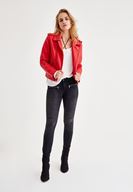 Bayan Krem Uzun Kollu Detaylı Tişört