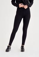 Bayan Siyah Lastikli Tayt 