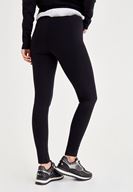 Bayan Siyah Lastikli Tayt 