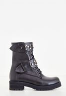 Bayan Siyah İnci Detaylı Postal