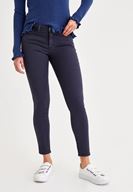 Bayan Lacivert Dar Paça Düşük Bel Pantolon