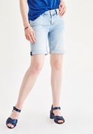 Bayan Mavi Denim Diz Üstü Şort