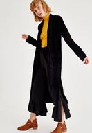 Bayan Siyah Paçası Pili Detaylı Pantolon