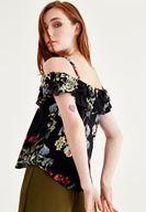 Bayan Çok Renkli Askılı Düşük Omuzlu Bluz