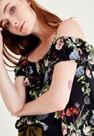 Bayan Çok Renkli Askılı Düşük Omuzlu Bluz