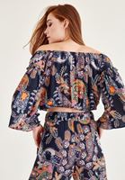 Bayan Çok Renkli Çiçek Baskılı Bluz