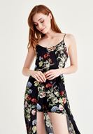 Bayan Çok Renkli Arkası Uzun Şort Tulum