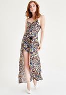 Bayan Çok Renkli Arkası Uzun Şort Tulum