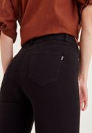 Bayan Siyah Yüksek Bel Dar Paça Skinny Pantolon