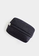 Bayan Siyah Simli Mini Cüzdan